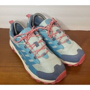 Merrill Moab MK167552 Speed 2 Low Trail Running Shoes Women Size 7 Blue Pink